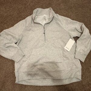 Lululemon Athletica Light Gray Half-Zip Sweatshirt